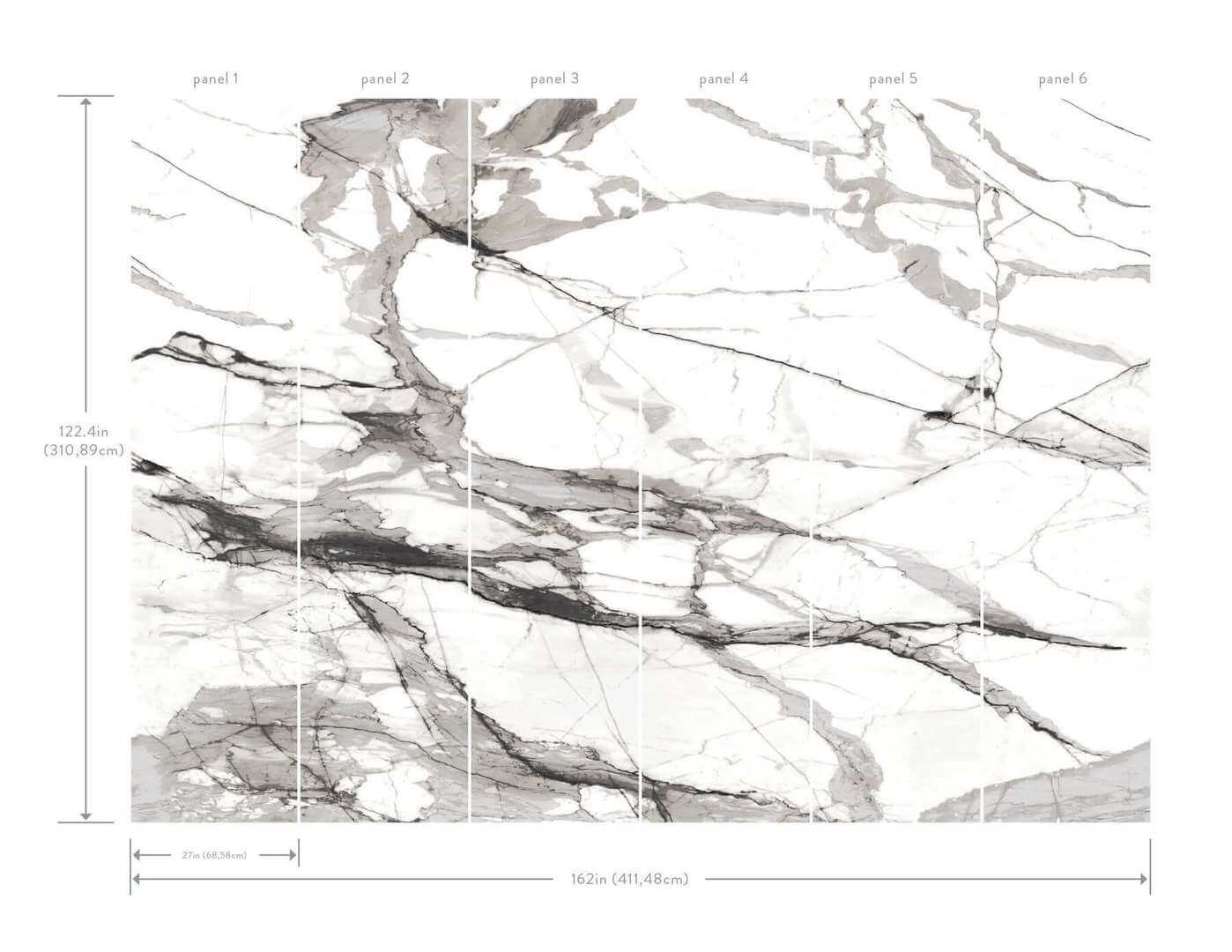 Mural imitujący marmur York Wallcoverings FM1109M Imperial Marble Formations
