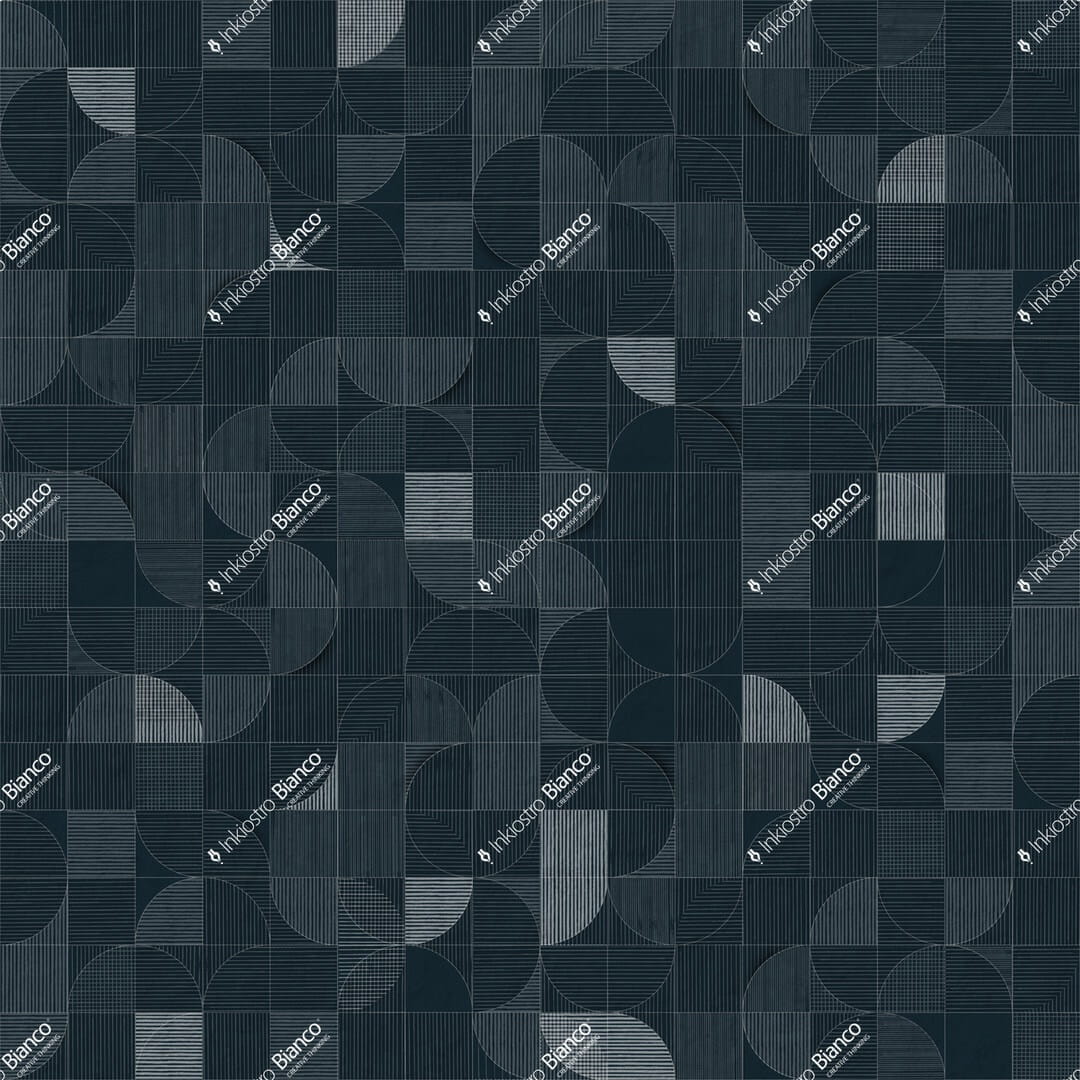 Fototapeta geometryczna mozaika Inkiostro Bianco MOSAICO LUNARE BLUE SCURO INKALRP2603 Materiaprima