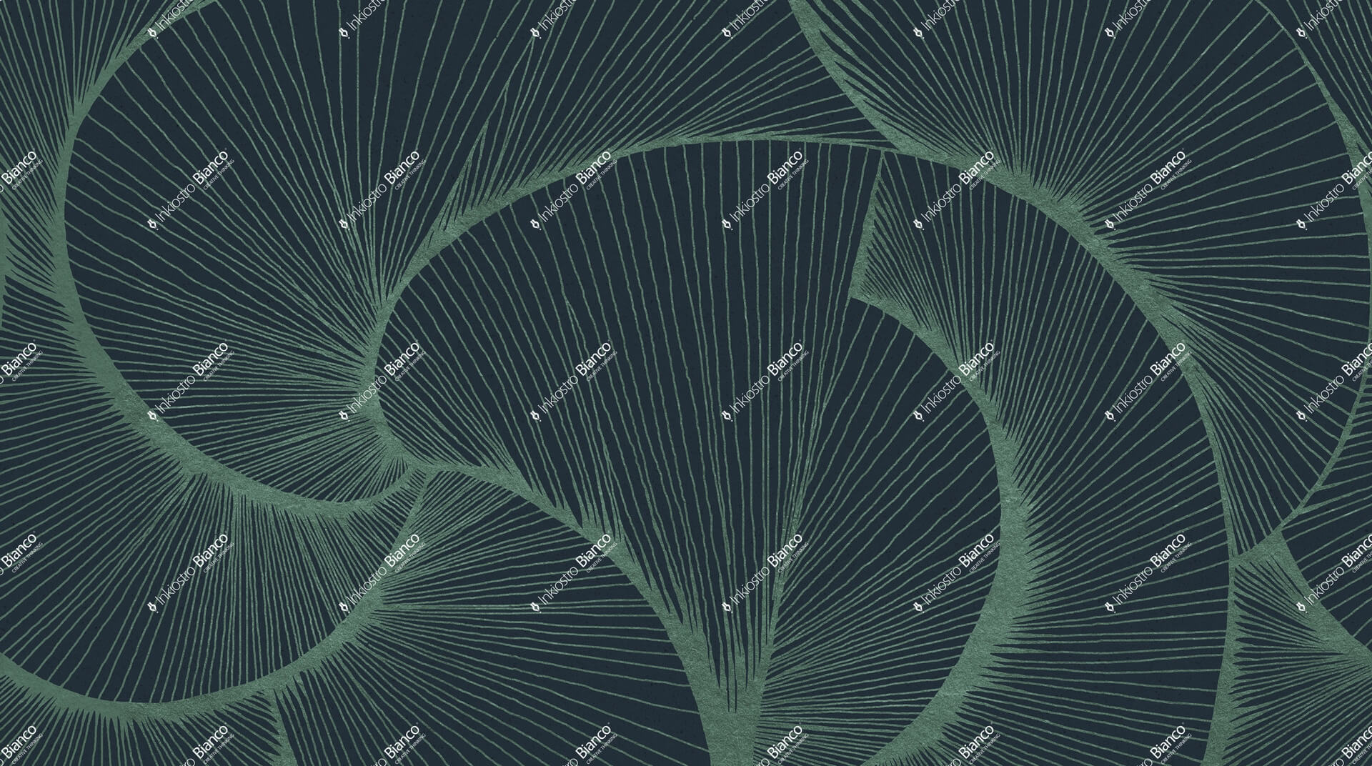 Fototapeta graficzna kompozycja linii Inkiostro Bianco ZEPHYR TEAL INKSZYE2604 Materiaprima