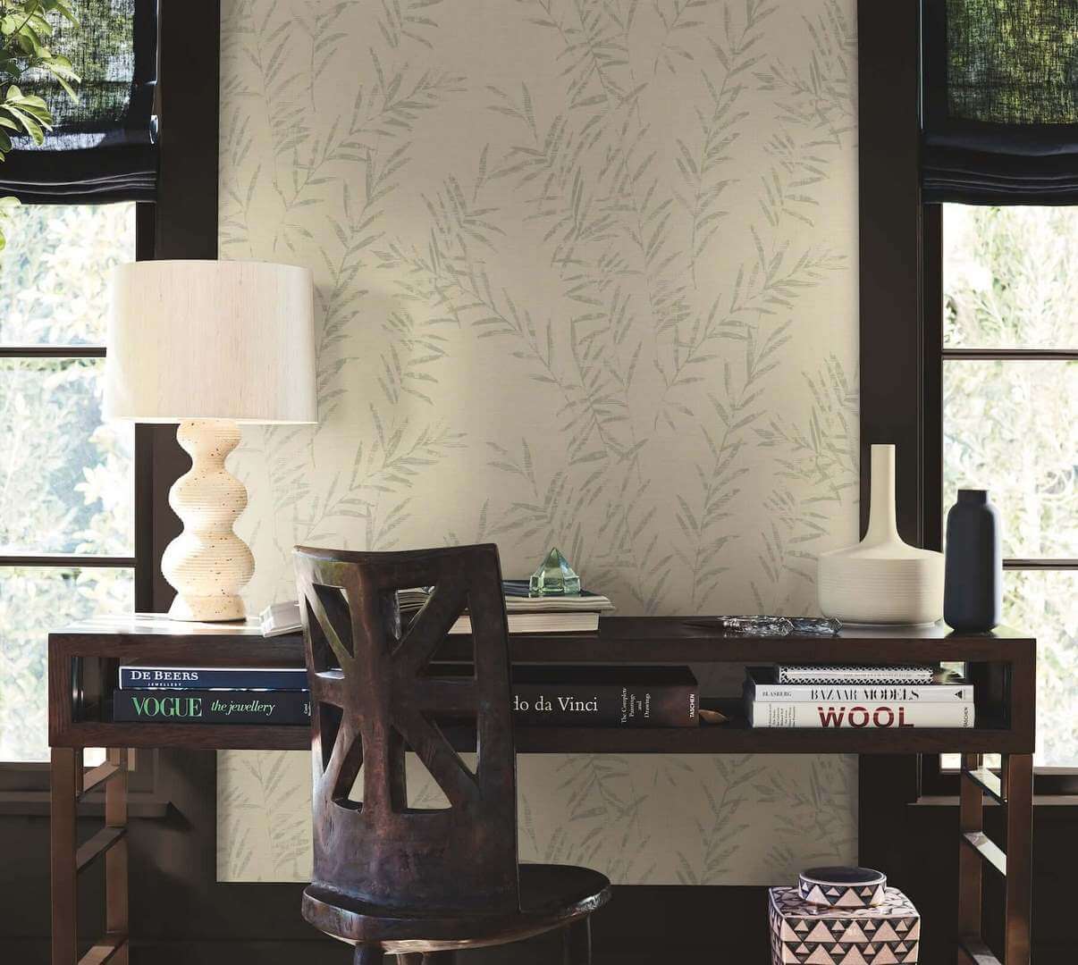Tapeta roślinna York Wallcoverings AB3063 Allerton Bamboo Artifacts
