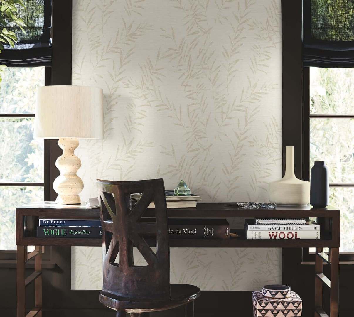 Tapeta roślinna York Wallcoverings AB3065 Allerton Bamboo Artifacts