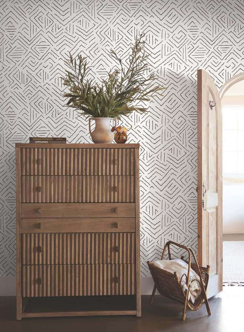 Tapeta geometryczna York Wallcoverings AB3081 Sirih Artifacts