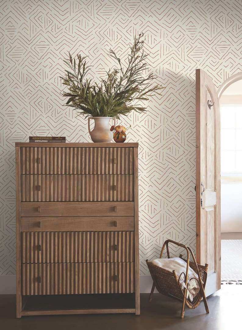 Tapeta geometryczna York Wallcoverings AB3086 Sirih Artifacts
