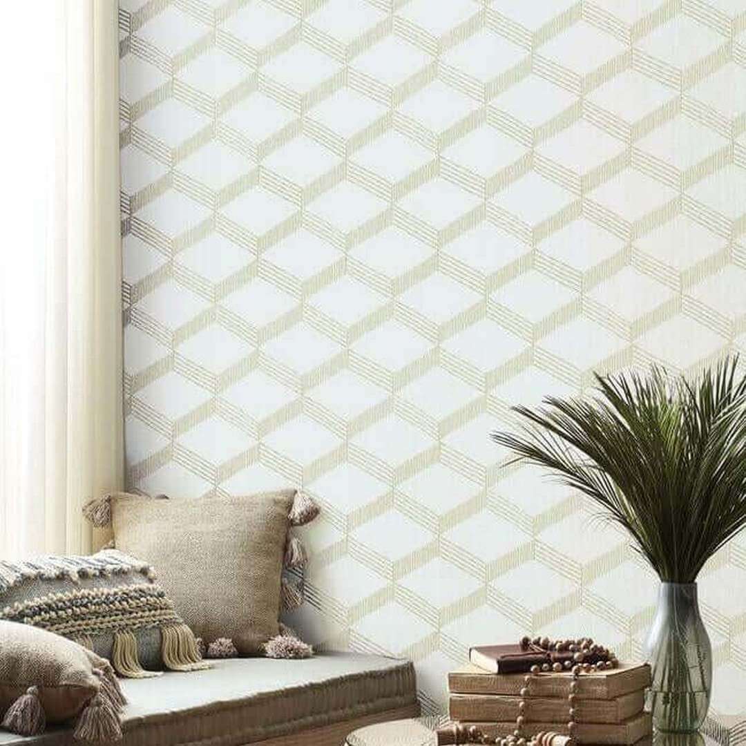 Tapeta naturalna - geoemtryczna York Wallcoverings BO6724 Palisades Paperweave Artifacts