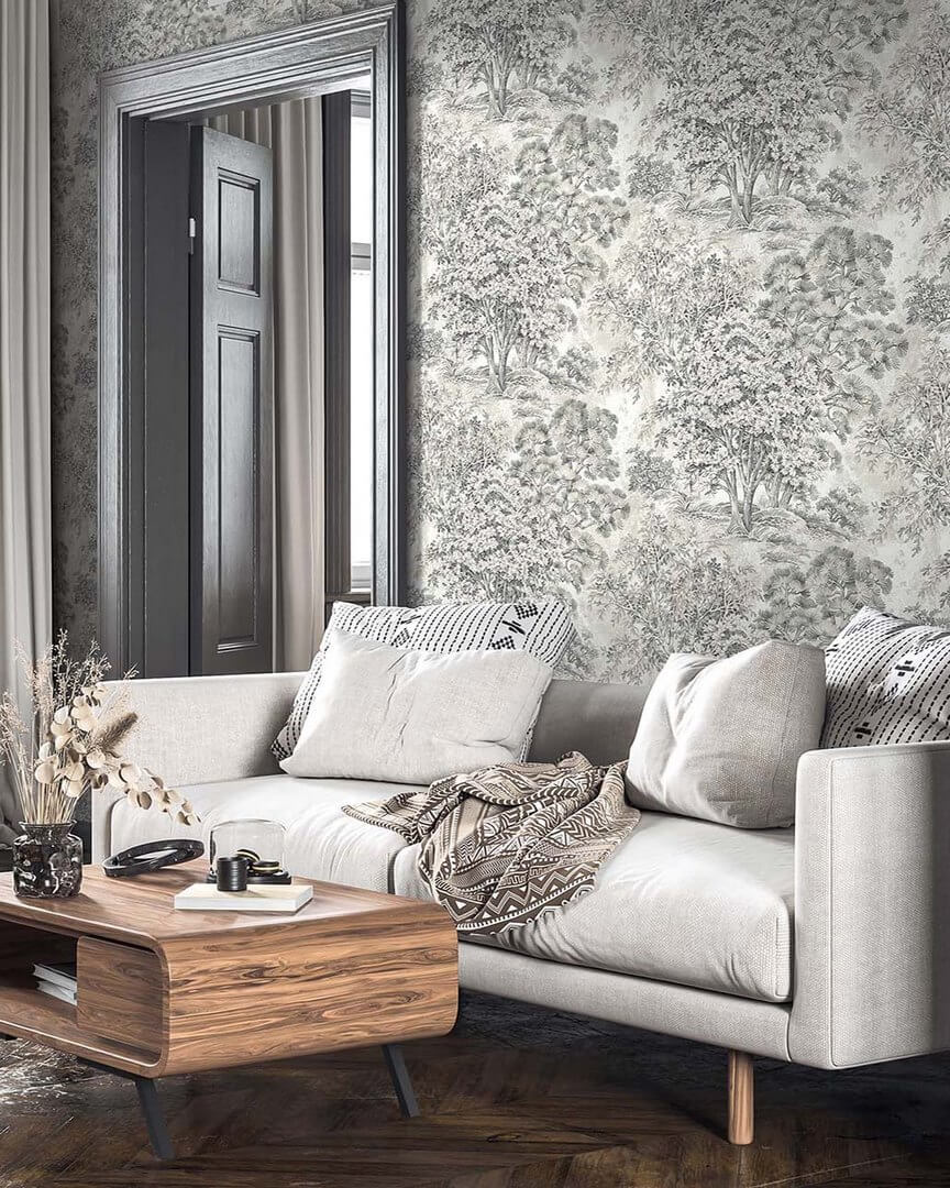 Tapeta drzewa w stylu scenek rodzajowych Wallquest TR70600 Trees