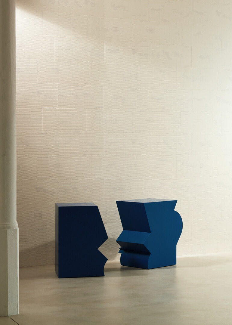 Tapeta strukturalna geometryczna Elitis VP 977 02 Equilibre Matières à Réflexions x Callidus Guild