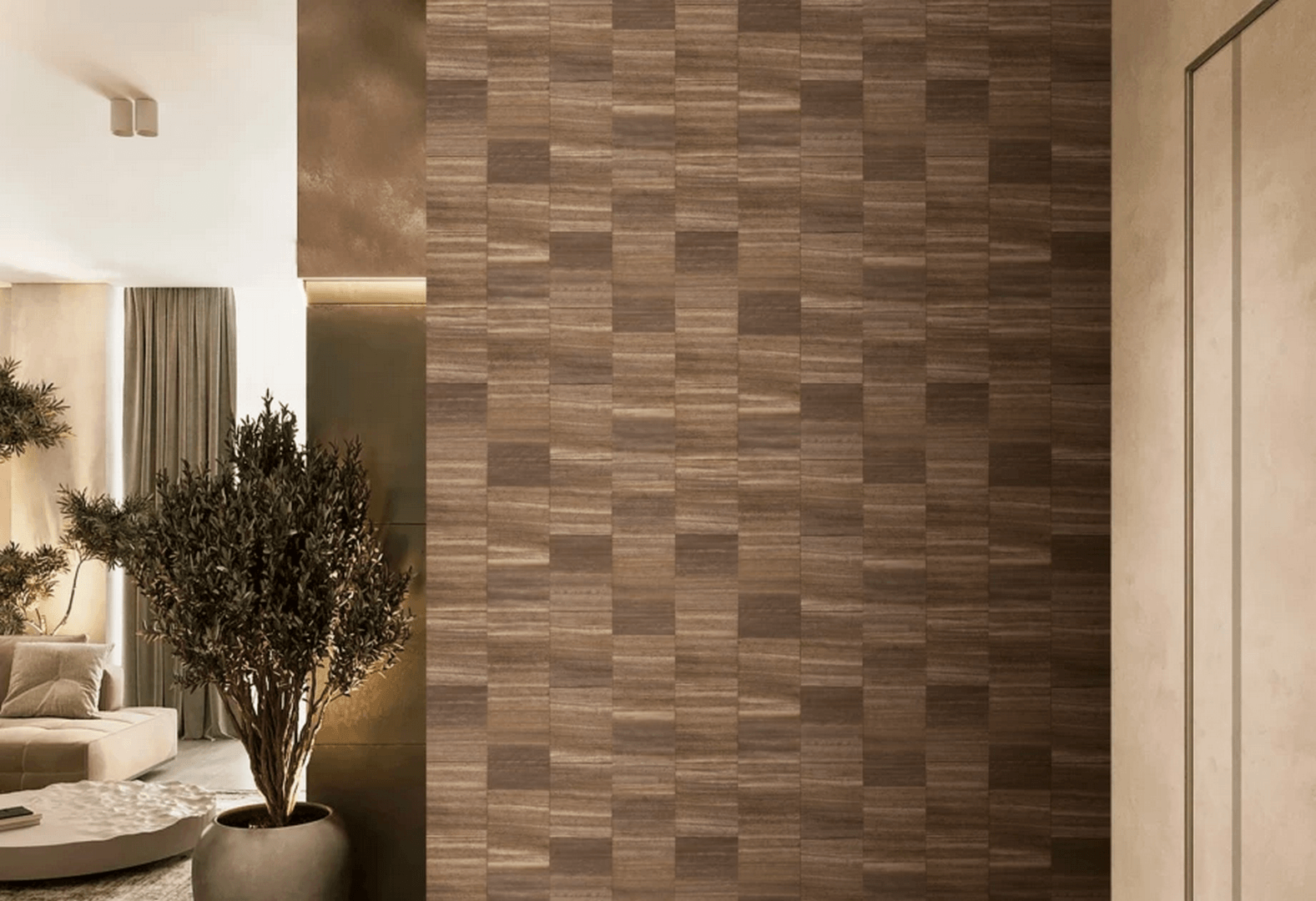 Tapeta z geometrycznym wzorem Decoprint SY27532 Fabric Squares Serenity