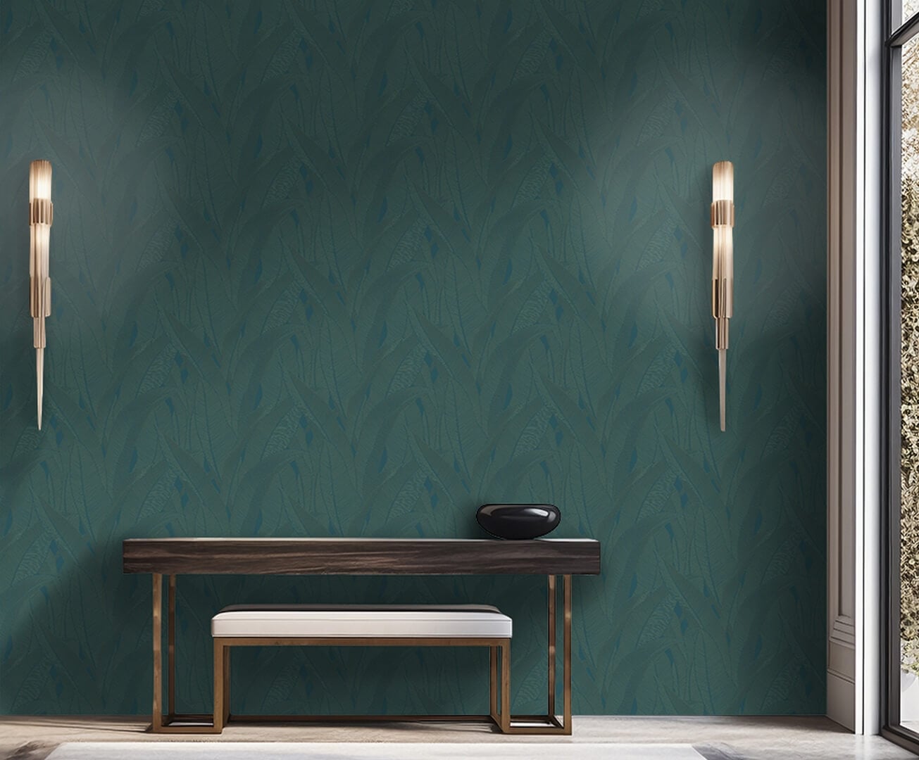 Tapeta tropikalne liście Zambaiti Parati Z16711 Murella 100 - 106 cm szer.