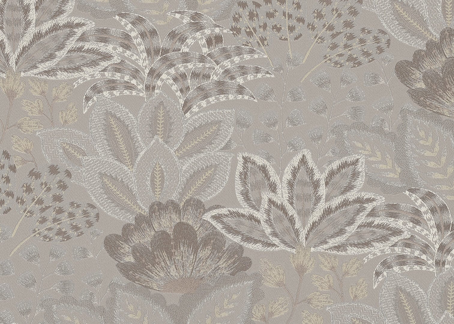 Tapeta imitująca roślinny haft Sirpi 26312 Giardino Alta Gamma Zen