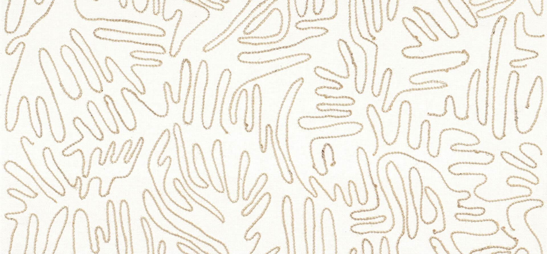 Tapeta naturalna z haftowanym sznurkiem jutowym Casamance 71840103 Silvara Tramis