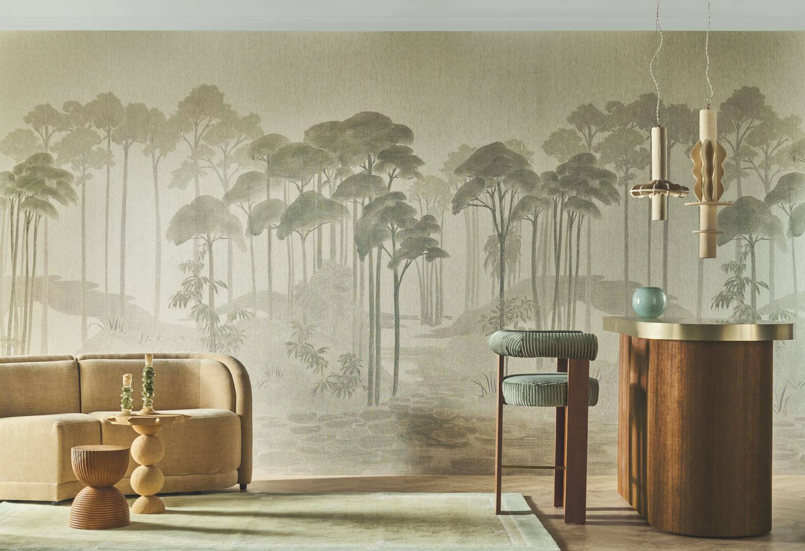 Mural tekstylny - krajobraz drzew Casamance 71310178 Pinarello Exploration