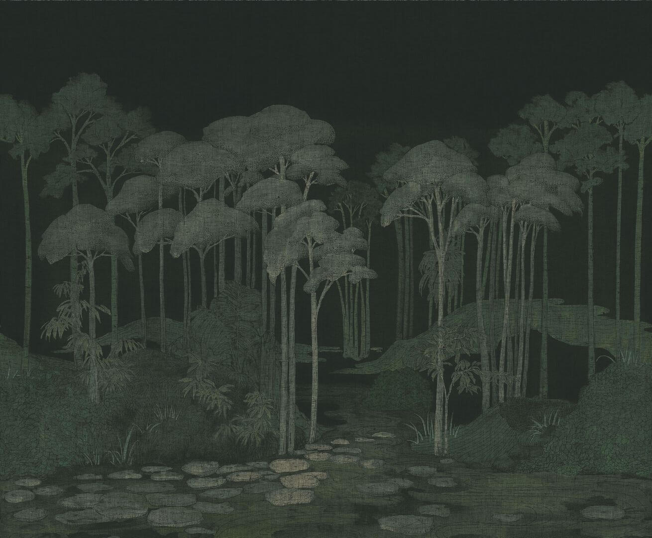 Mural tekstylny - krajobraz drzew Casamance 71310245 Pinarello Exploration