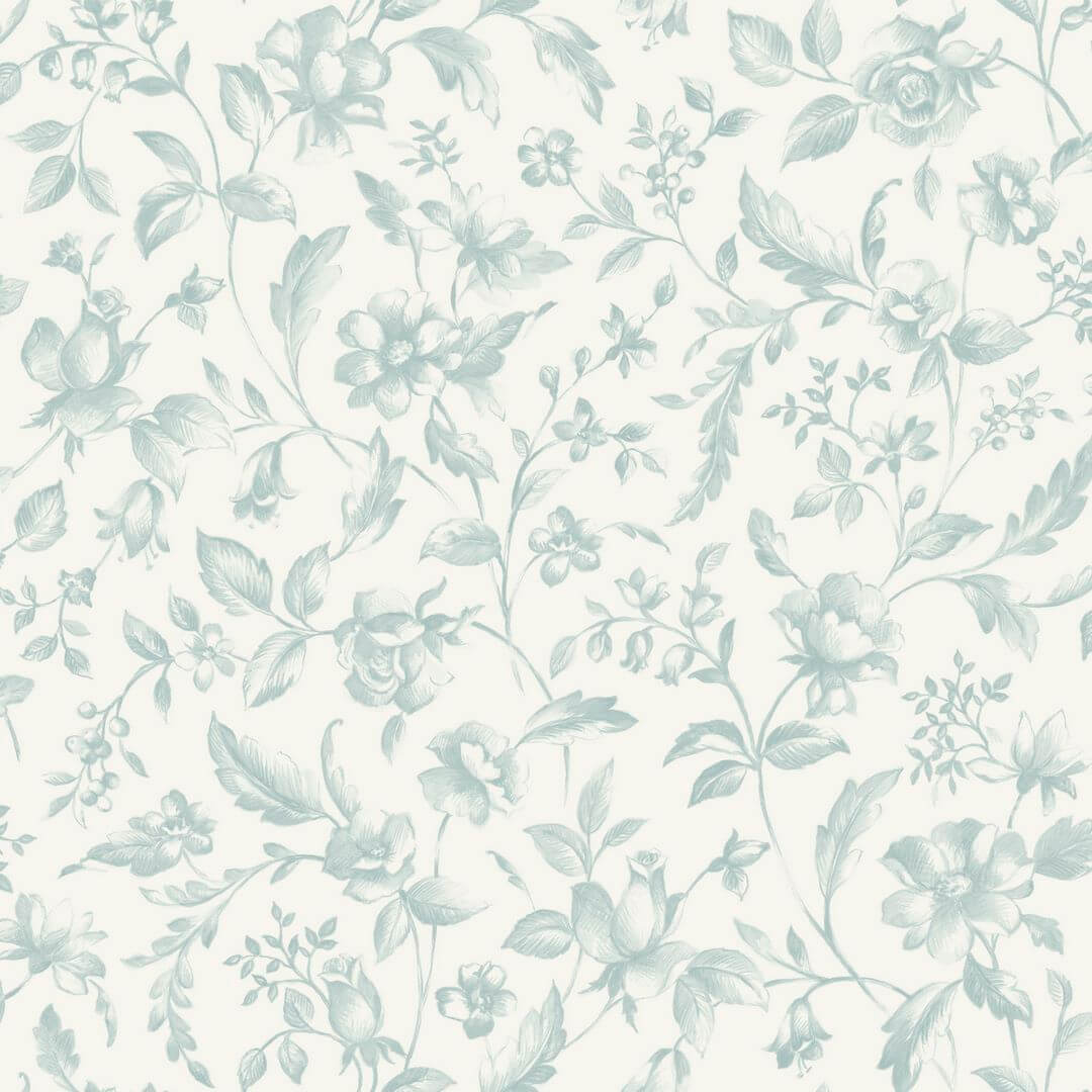 Tapeta kwiatowe pnącza Caselio BLS 107506000 Pastelia Blue Shades