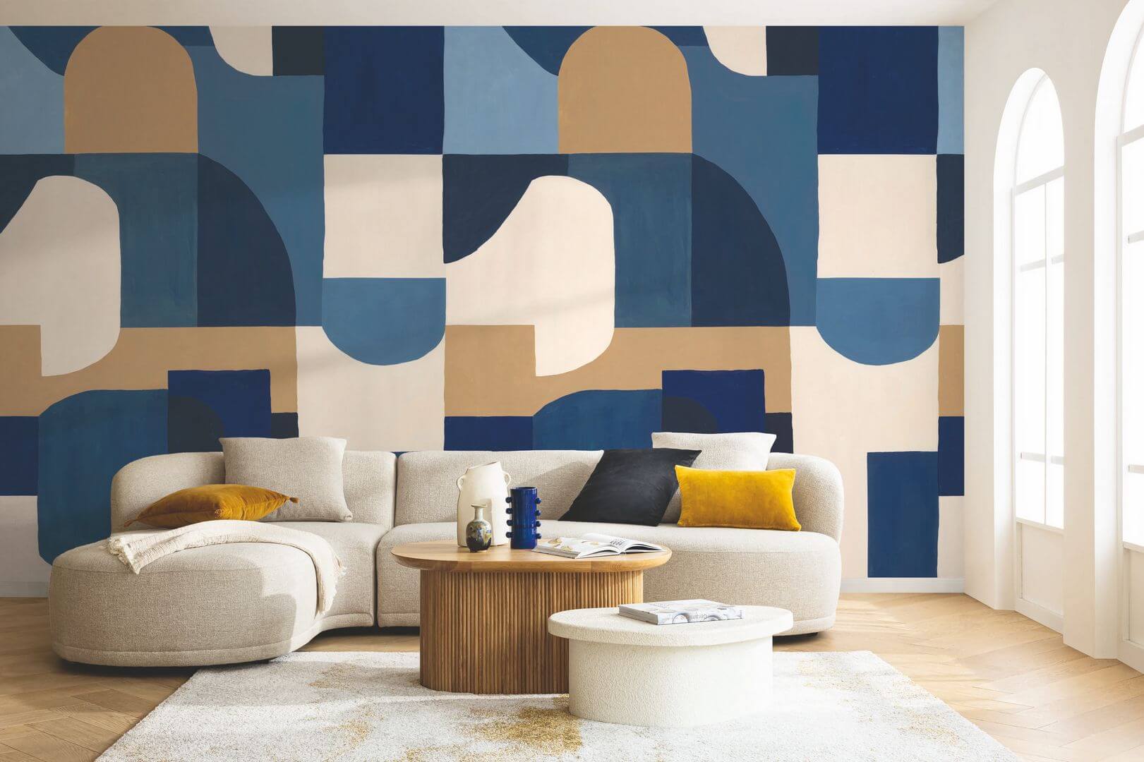 Mural geometryczny Caselio BLS 107536202 L Solena Blue Shades