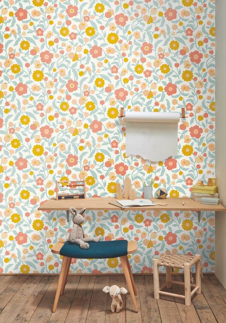 Tapeta kwiaty Caselio HKC 107630212 Capucine Happy Kids Club