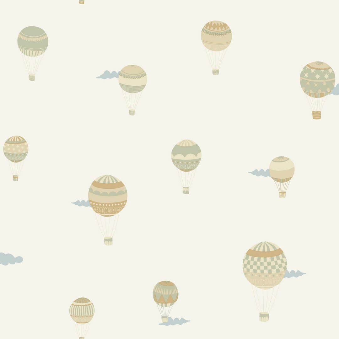 Tapeta balony na ogrzane powietrze Caselio HKC 107650795 Balloon Adventure Happy Kids Club