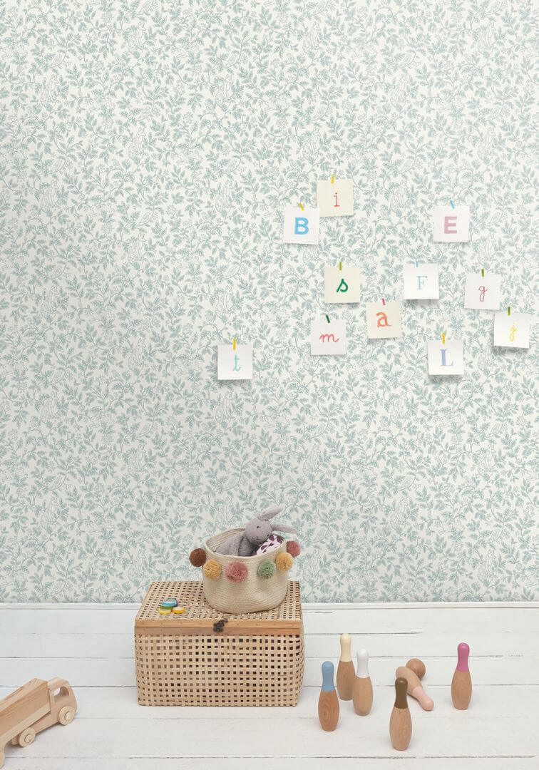 Tapeta botaniczna Caselio HKC 107670677 Mini Wood Happy Kids Club