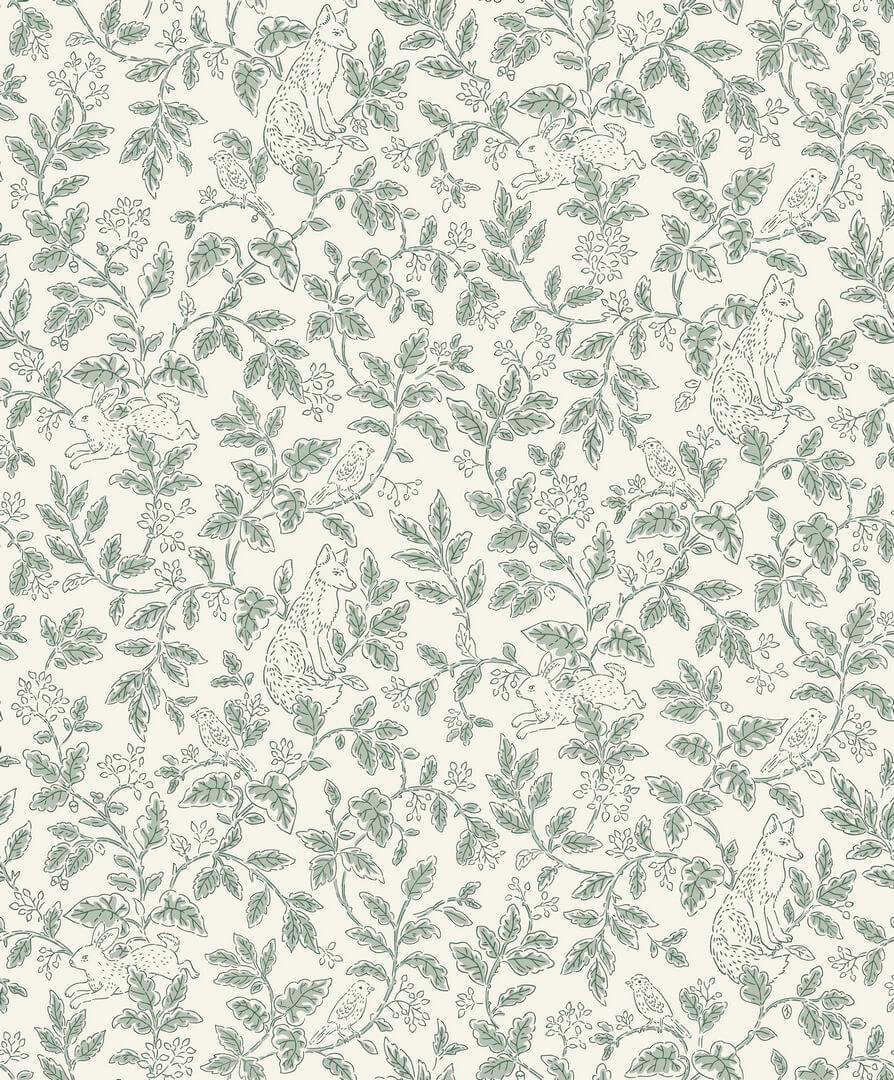 Tapeta botaniczna Caselio HKC 107670783 Mini Wood Happy Kids Club