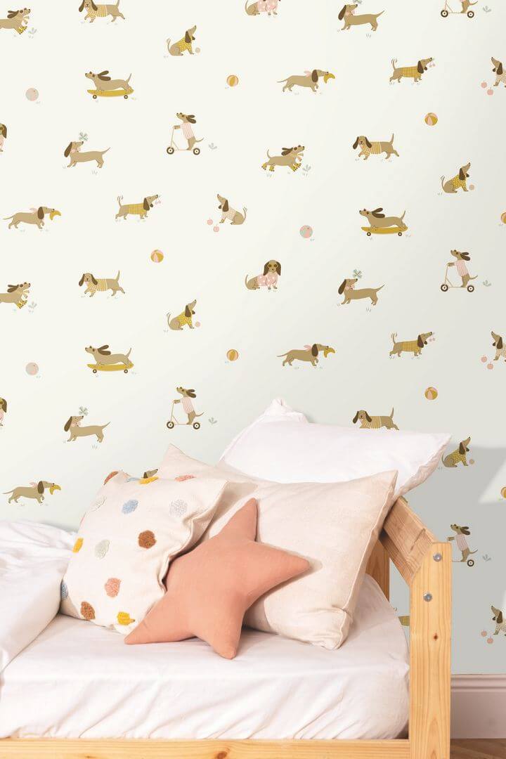 Tapeta jamniki Caselio HKC 107680451 Teckel Happy Kids Club