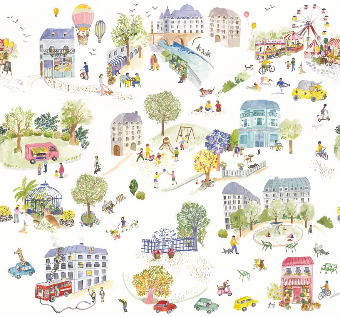 Mural radosne miasto Caselio HKC 107709908 M Dreaming Village Happy Kids Club