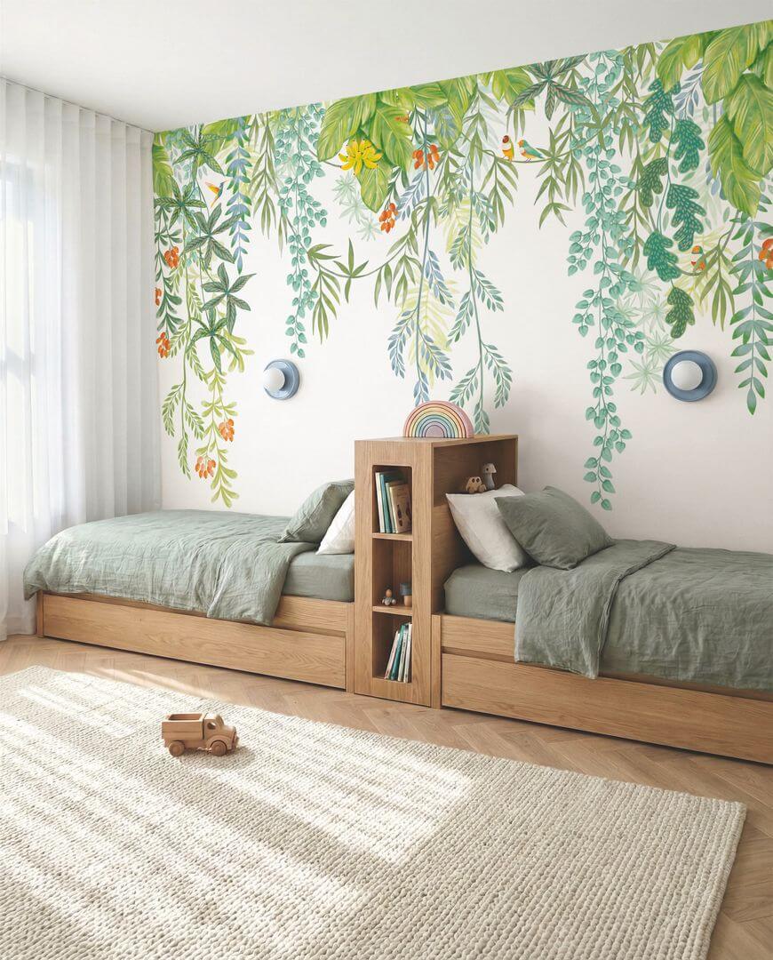 Mural tropikalne liście Caselio HKC 107718809 L Fairy Canopy Happy Kids Club