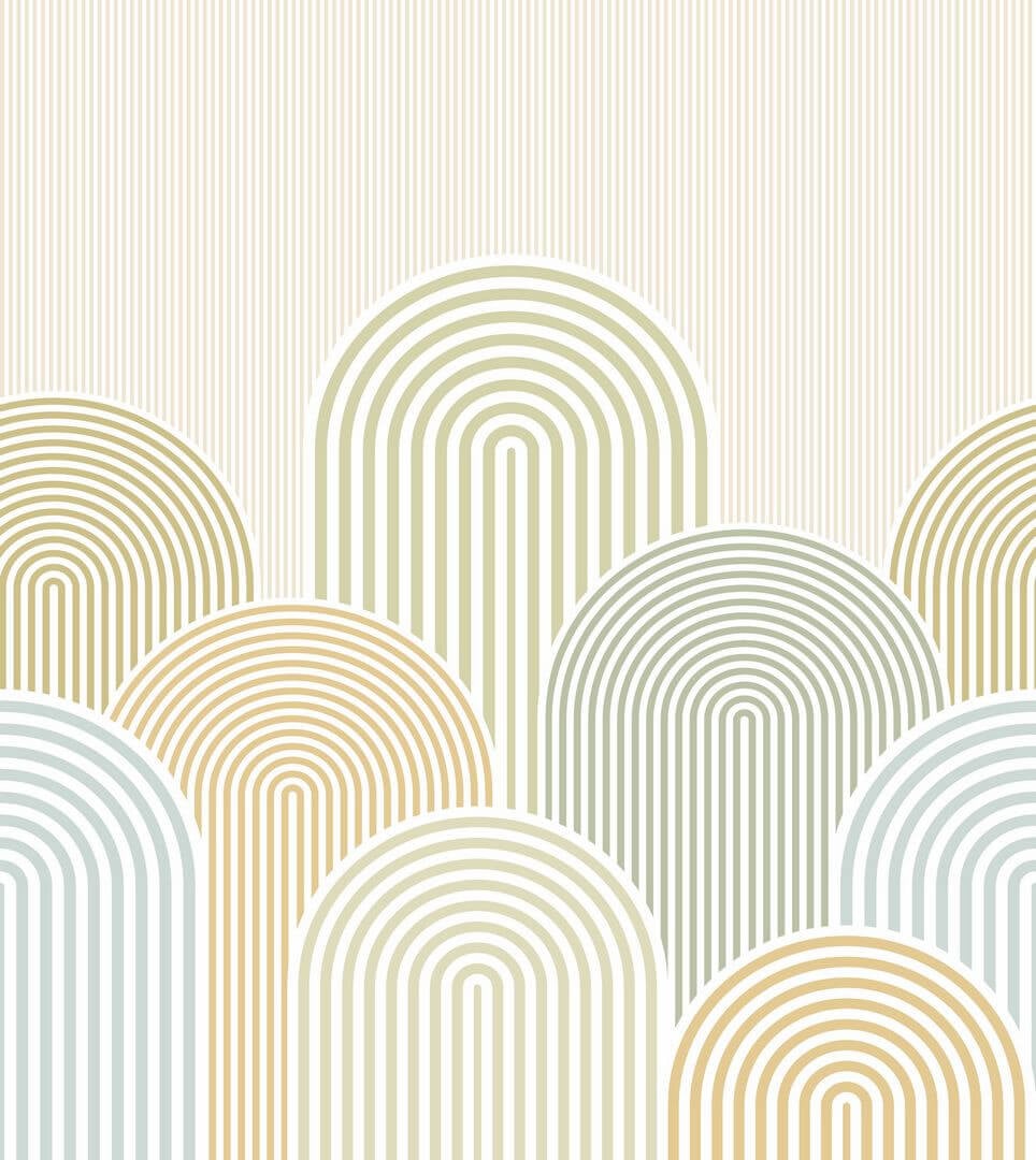 Mural łuki i linie Caselio MIP 107822701 M Arched Line Mix & Stripes