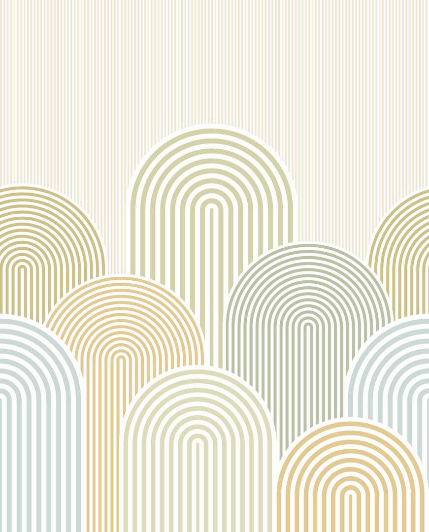 Mural łuki i linie Caselio MIP 107822702 L Arched Line Mix & Stripes