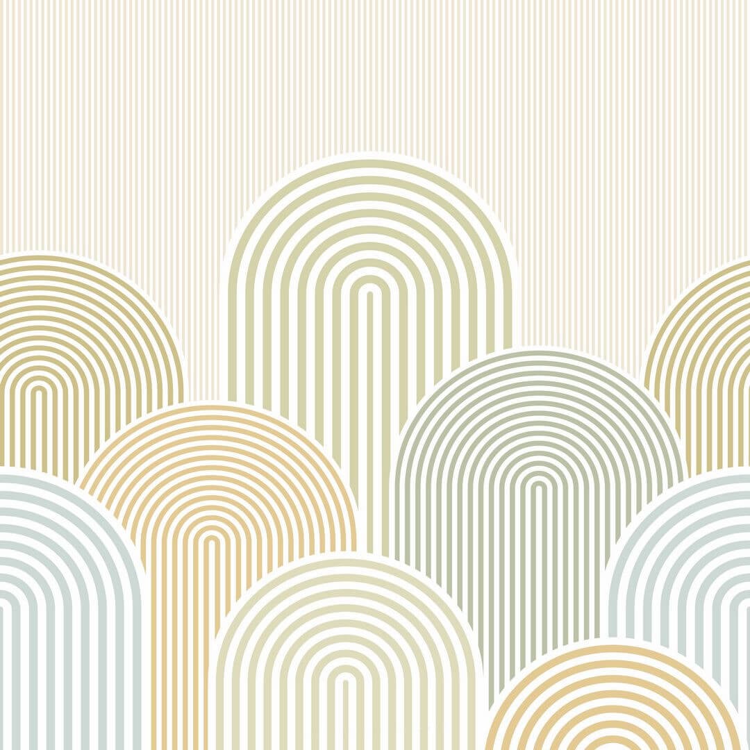 Mural łuki i linie Caselio MIP 107822706 S Arched Line Mix & Stripes