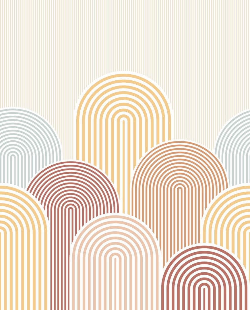 Mural łuki i linie Caselio MIP 107824602 L Arched Line Mix & Stripes