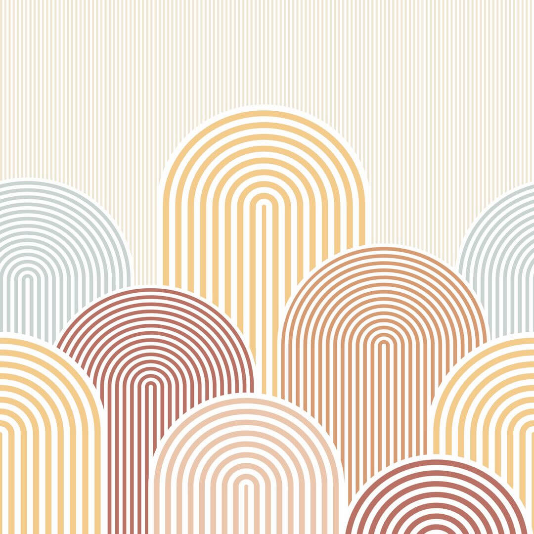Mural łuki i linie Caselio MIP 107824606 S Arched Line Mix & Stripes