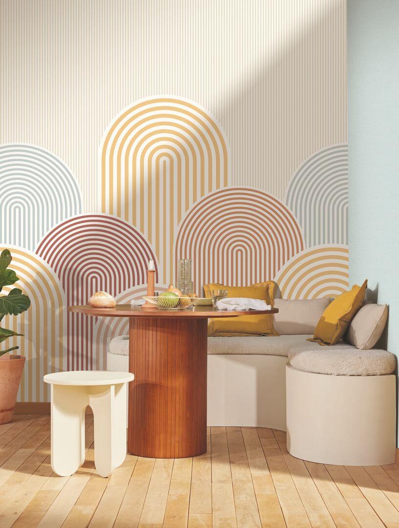Mural łuki i linie Caselio MIP 107824606 S Arched Line Mix & Stripes