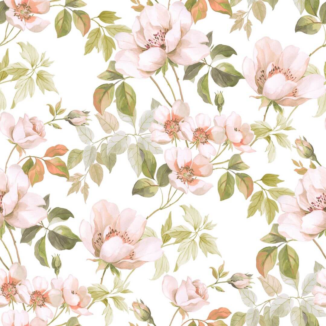 Tapeta kwiaty Casadeco BJAR 202534242 Sous Les Rosiers Le Beau Jardin
