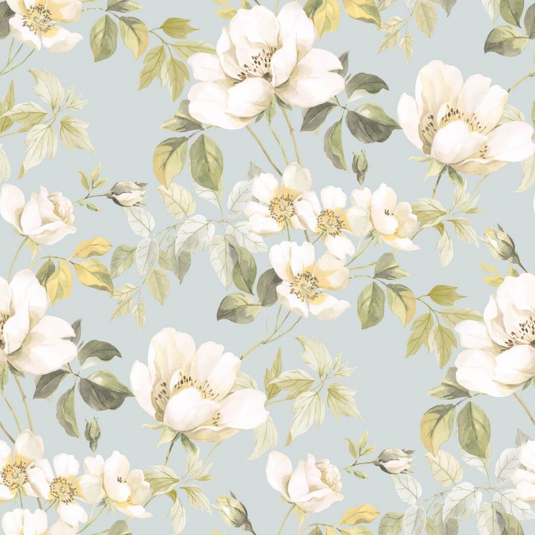 Tapeta kwiaty Casadeco BJAR 202536101 Sous Les Rosiers Le Beau Jardin