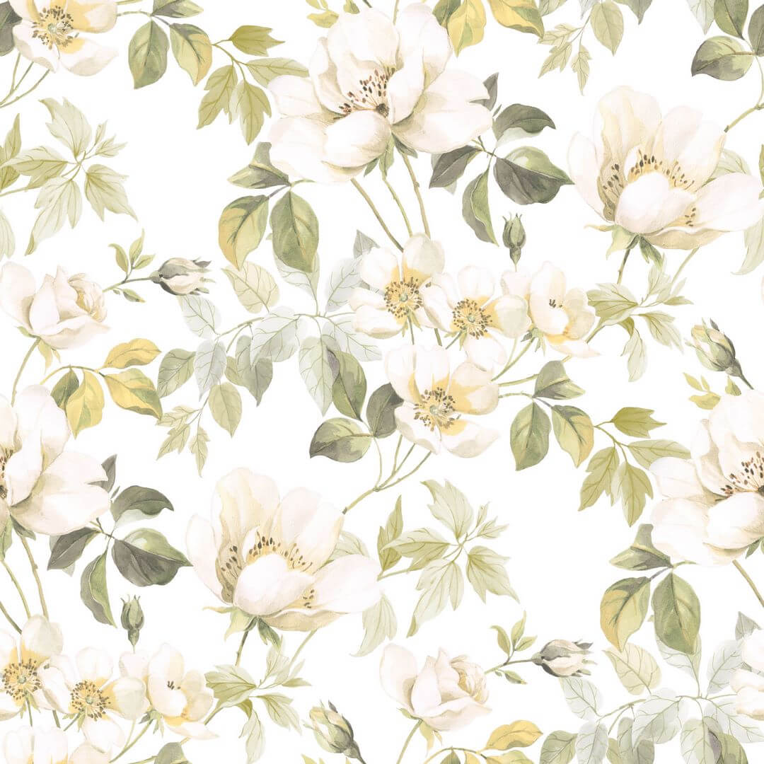 Tapeta kwiaty Casadeco BJAR 202537007 Sous Les Rosiers Le Beau Jardin