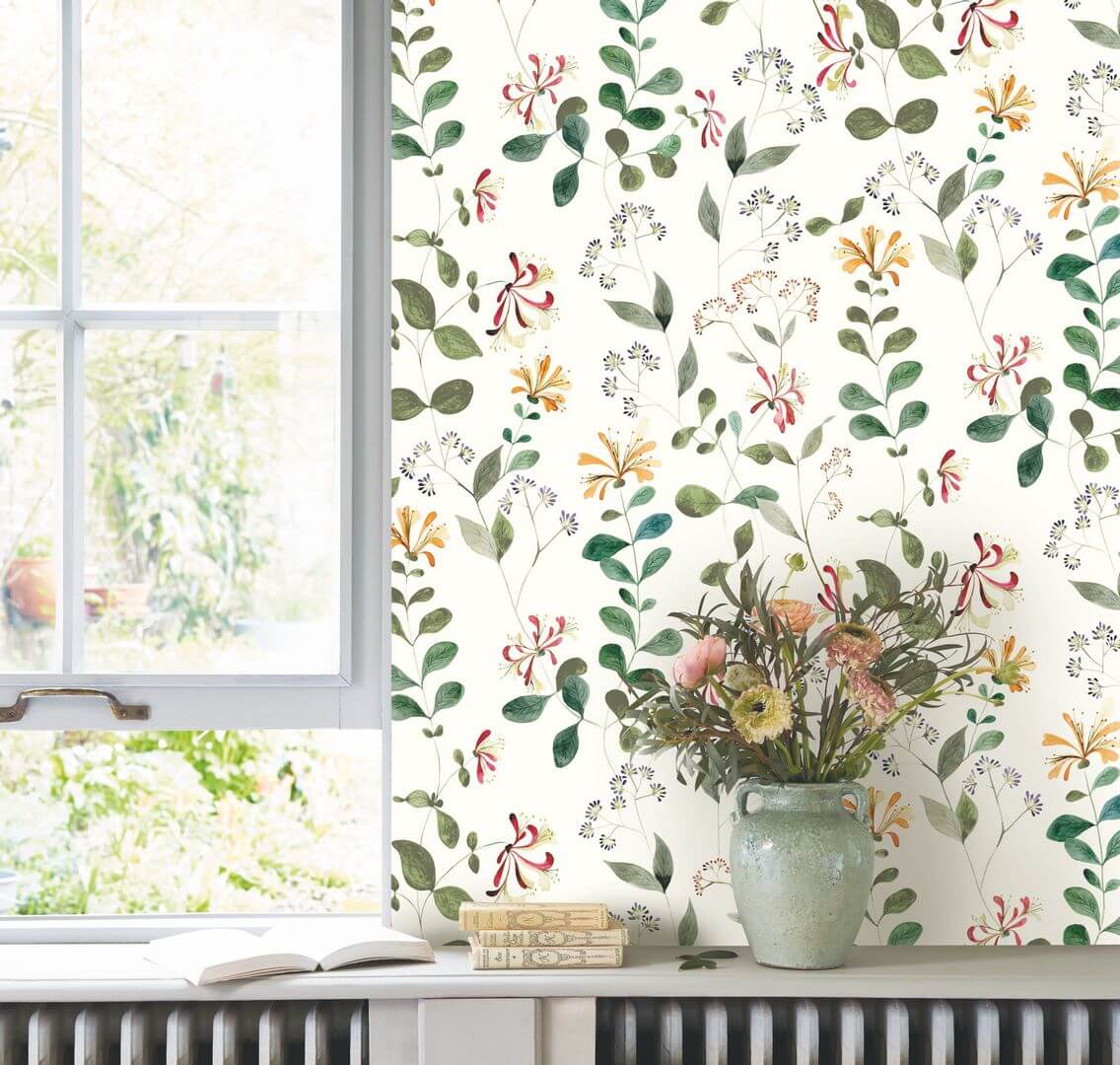 Tapeta roślinna Casadeco BJAR 202557123 Chevrefeuille Sauvage Le Beau Jardin