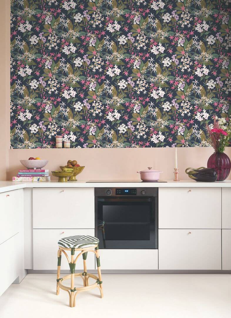 Tapeta kwiaty jaśminu Casadeco BJAR 202564567 Songe De Jasmin Le Beau Jardin
