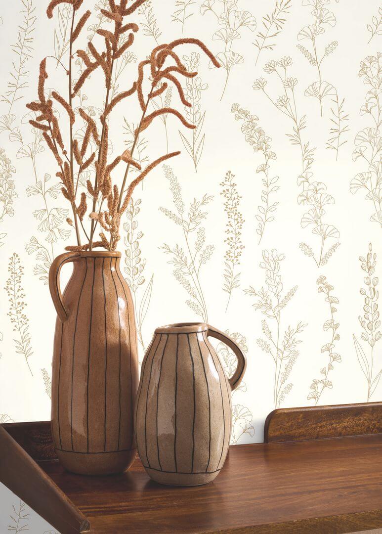 Tapeta zielnik Casadeco BJAR 202591234 Carnet Botanique Le Beau Jardin