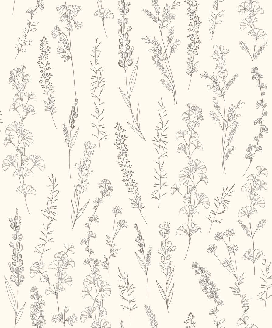 Tapeta zielnik Casadeco BJAR 202599092 Carnet Botanique Le Beau Jardin