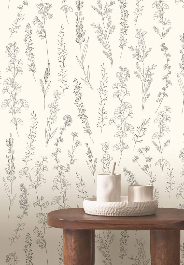 Tapeta zielnik Casadeco BJAR 202599092 Carnet Botanique Le Beau Jardin