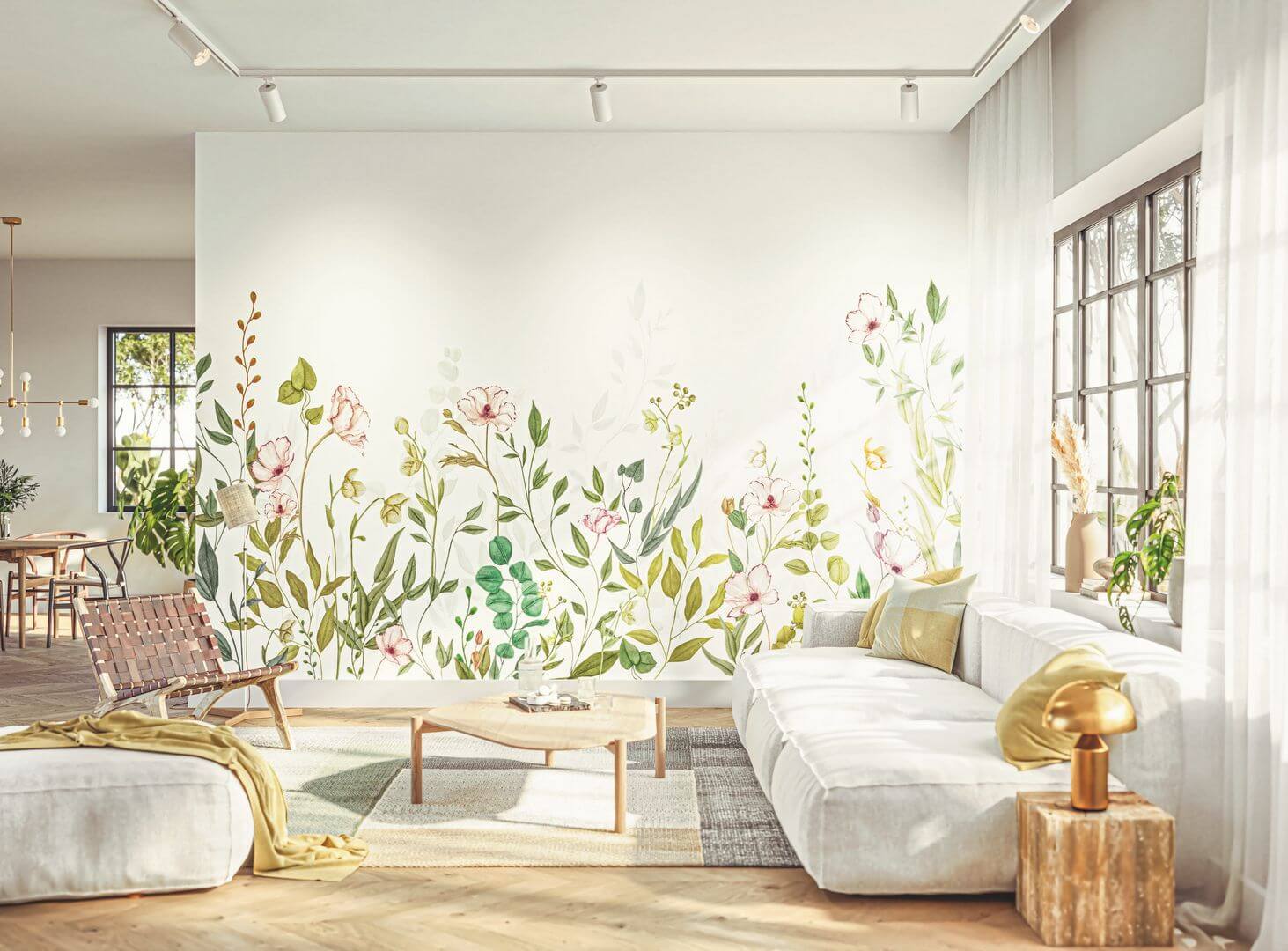 Mural polne kwiaty Casadeco BJAR 202617412 L Eclosion Printaniere Le Beau Jardin