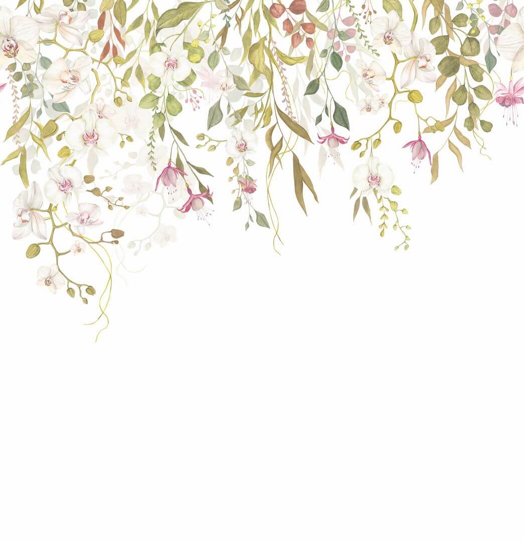 Mural zwisające pnącza orchidei Casadeco 202167009NW L Orchidees En Vol Wonderwalls 3