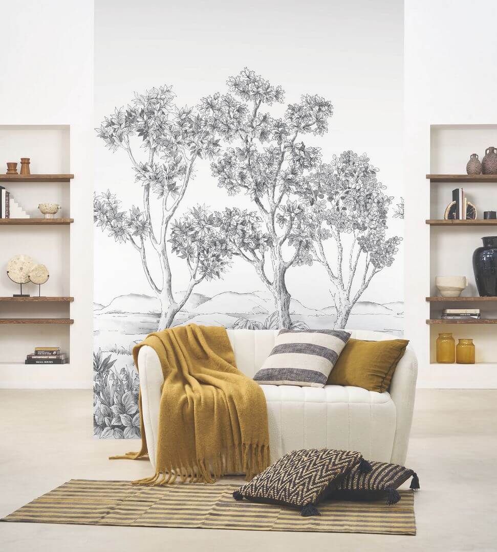 Mural drzewa sawanny Casadeco 202219104V L Terre D'acacias Wonderwalls 3
