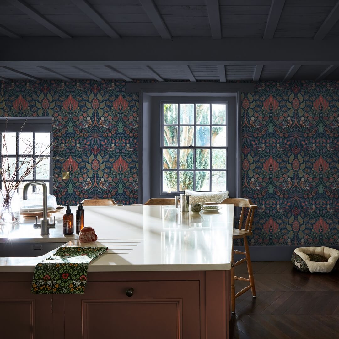 Tapeta botaniczna Graham & Brown Dove & Rose 140477 William Morris At Home Volume II