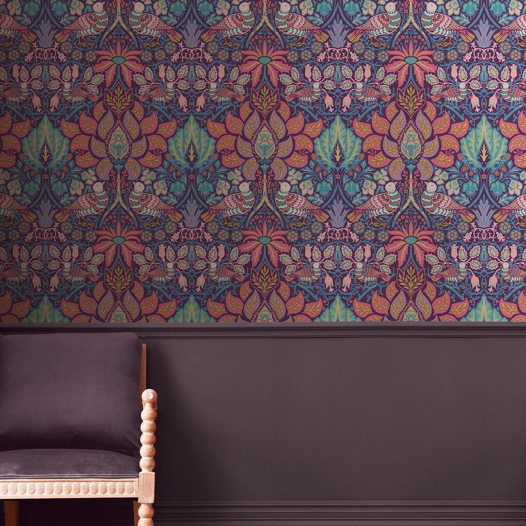 Tapeta botaniczna Graham & Brown Dove & Rose 140478 William Morris At Home Volume II