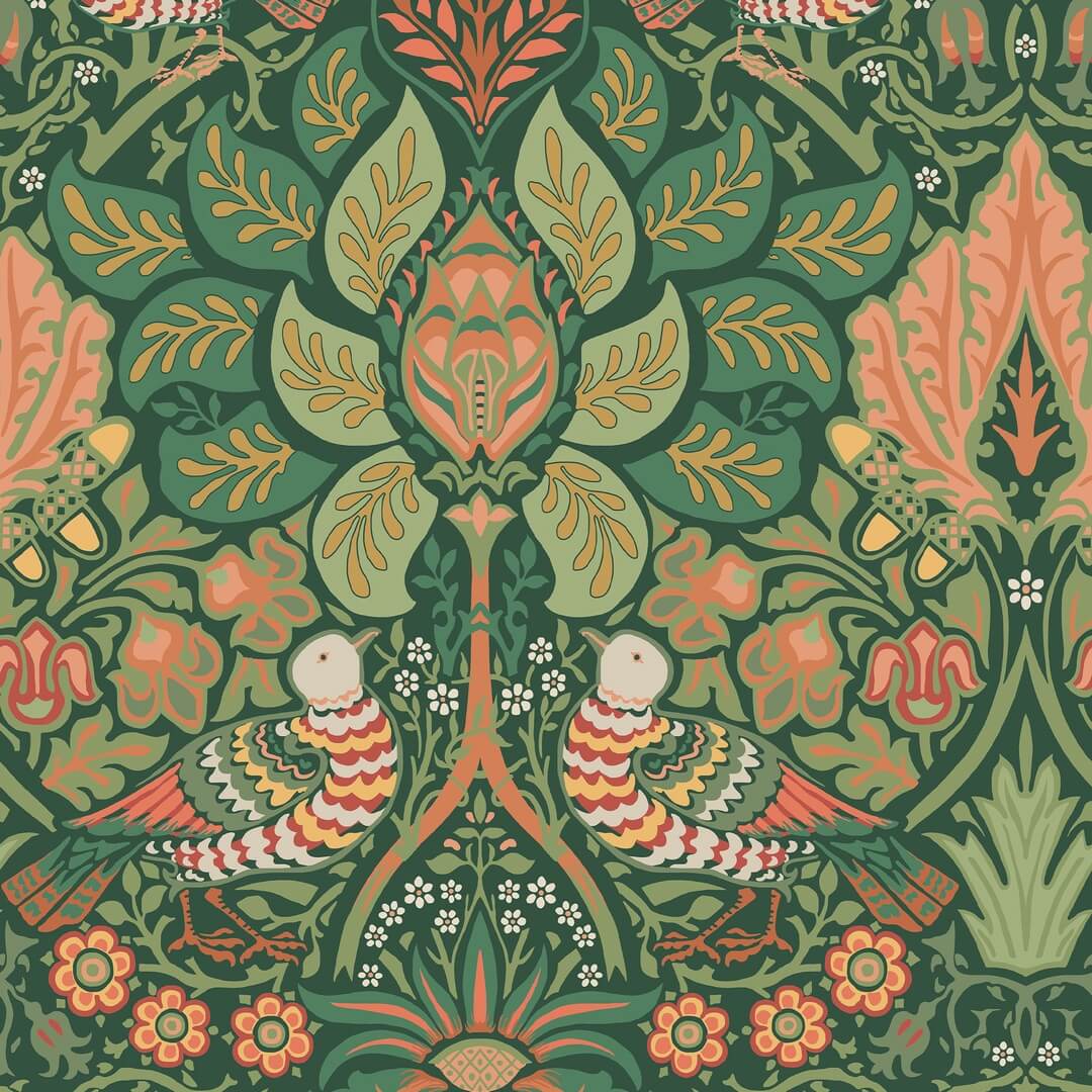 Tapeta botaniczna Graham & Brown Dove & Rose 140480 William Morris At Home Volume II