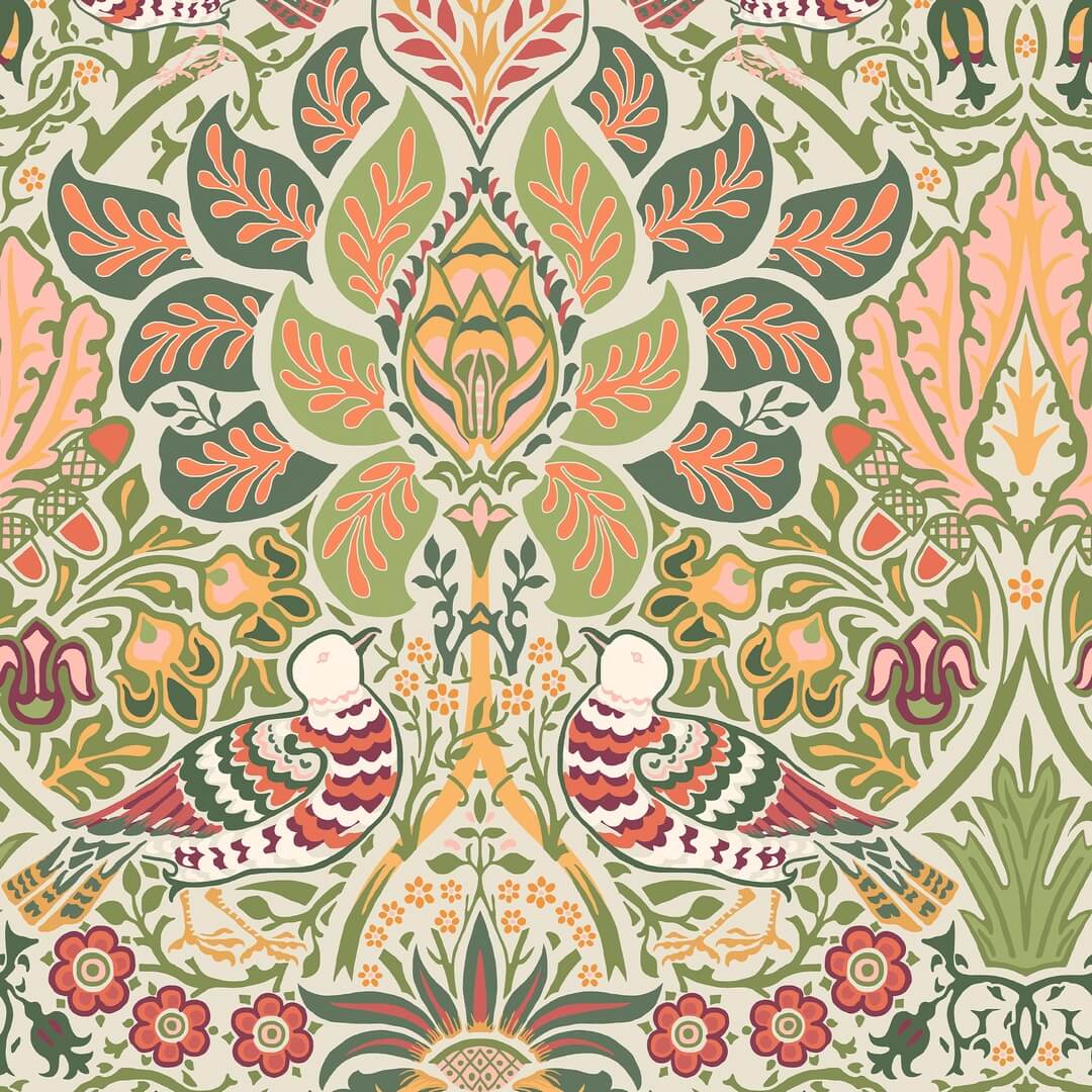 Tapeta botaniczna Graham & Brown Dove & Rose 140481 William Morris At Home Volume II