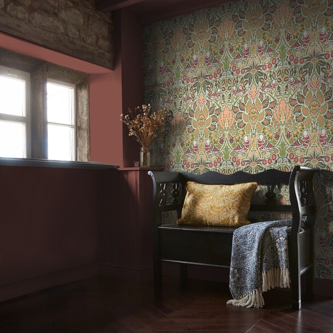 Tapeta botaniczna Graham & Brown Dove & Rose 140481 William Morris At Home Volume II