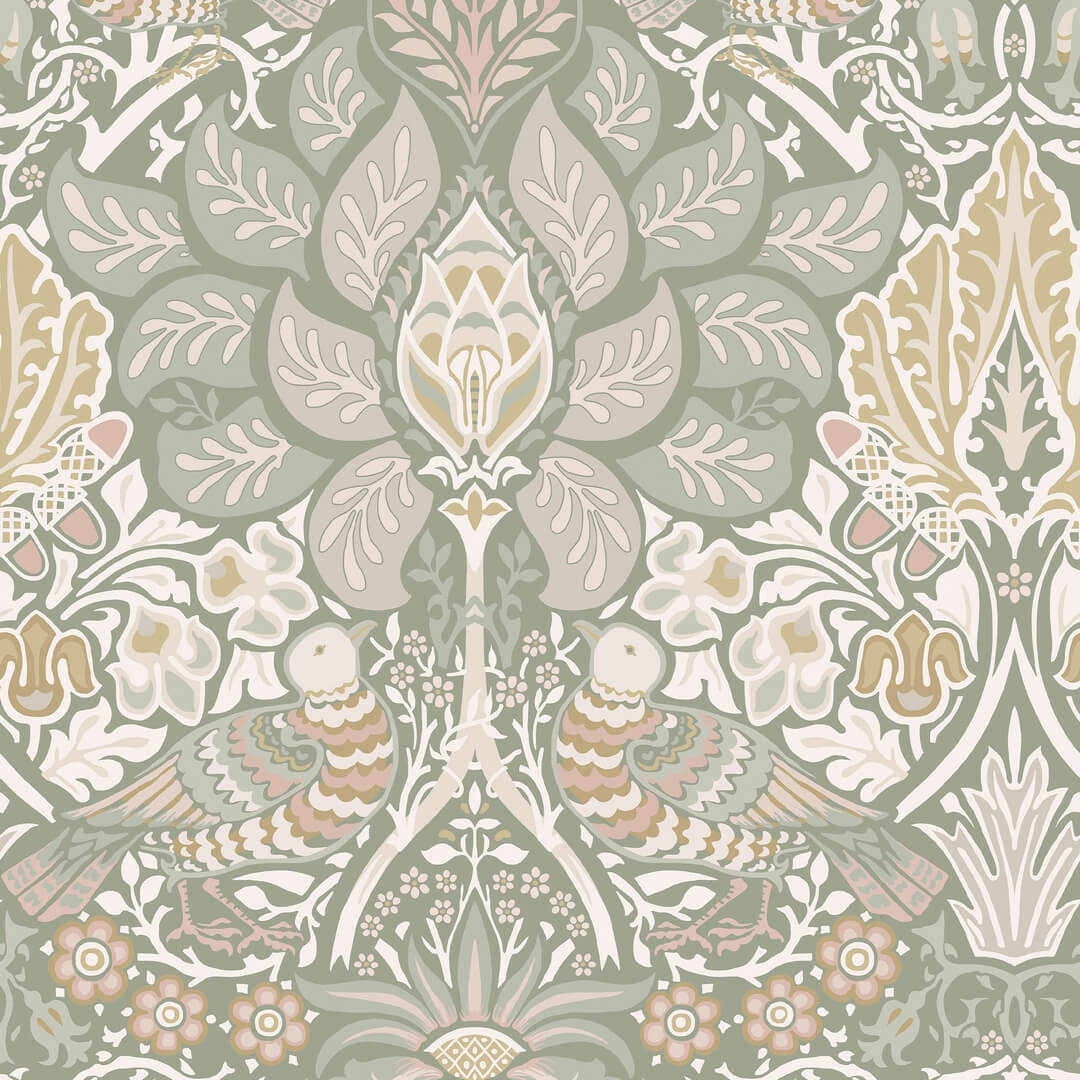 Tapeta botaniczna Graham & Brown Dove & Rose 140482 William Morris At Home Volume II