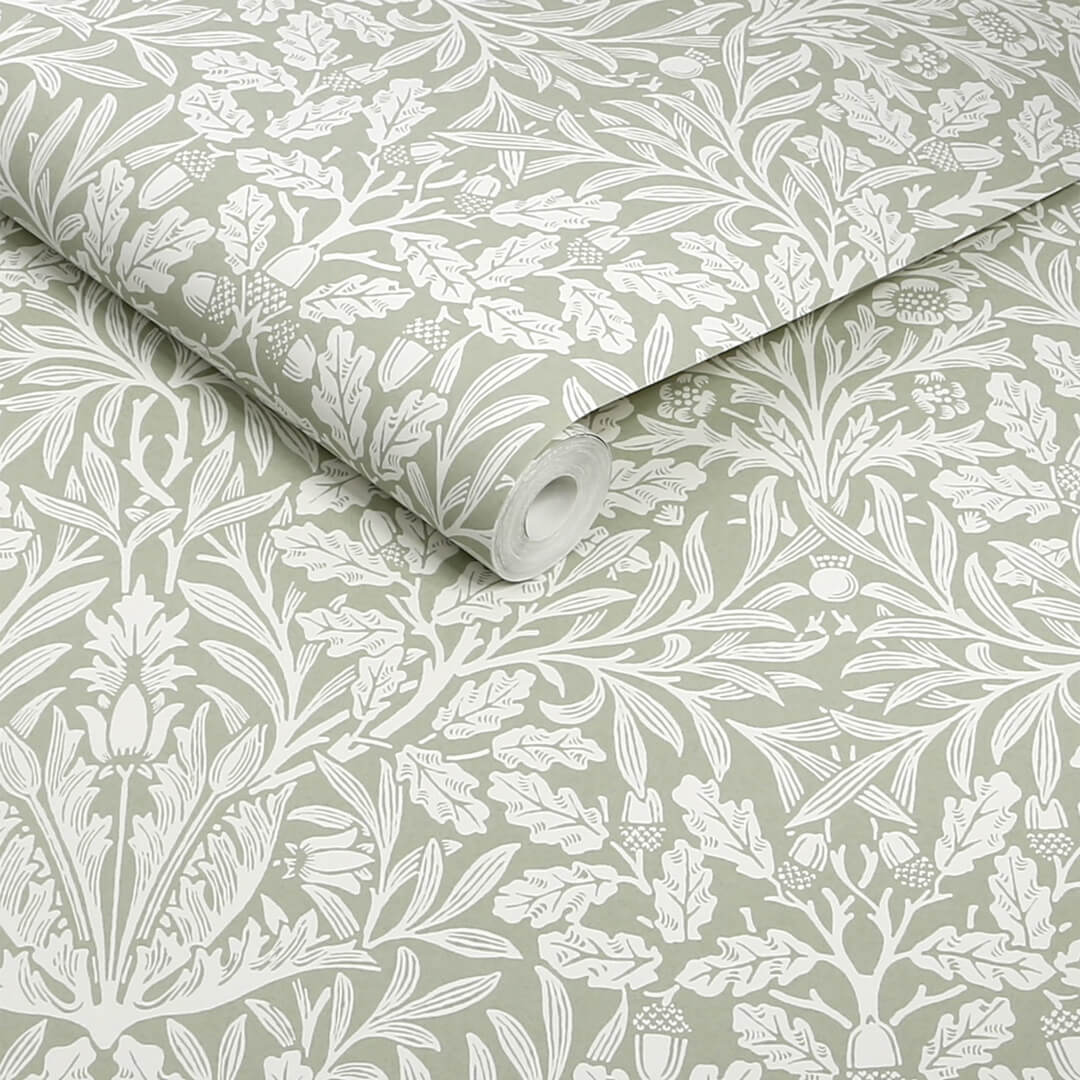 Tapeta z roślinnym wzorem Graham & Brown Acorn 140492 William Morris At Home Volume II
