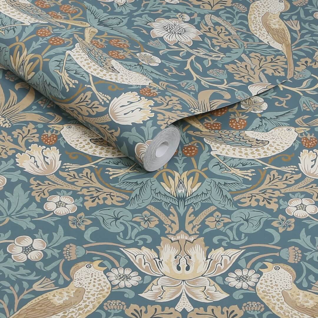 Tapeta botaniczna Graham & Brown Strawberry Thief 140503 William Morris At Home Volume II